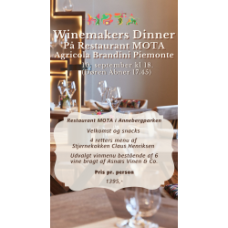 Winemakers Dinner p� Restaurant MOTA 10/9 kl 18 med Agricola Brandini Piemonte
