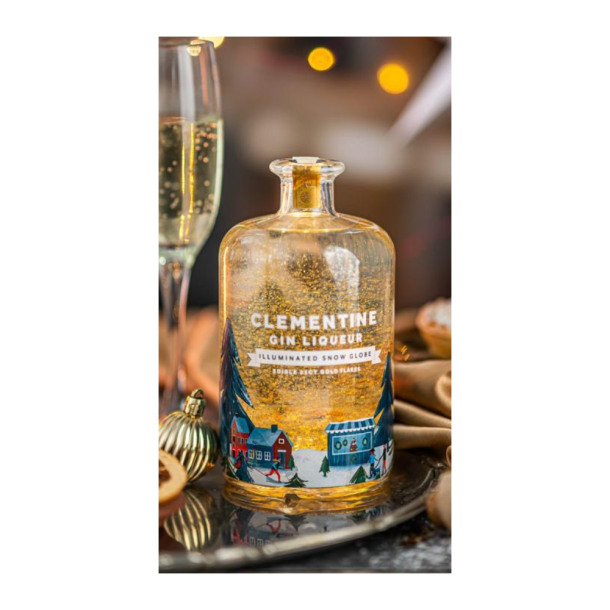 Clementine Gin Liqueur Illuminated Snow Globe