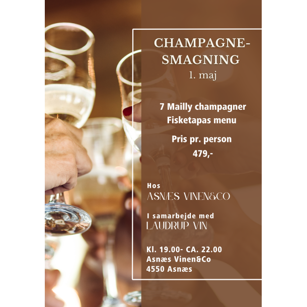 Billet 1. maj - Champagneaften